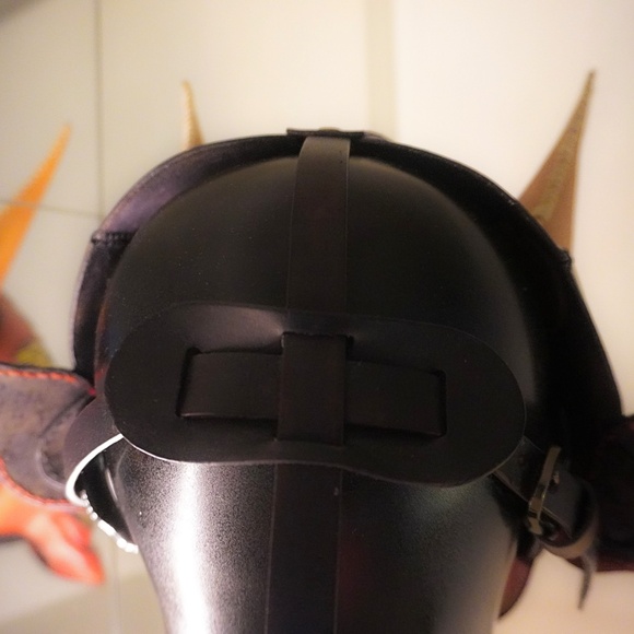 HalloweenHandmade Leather Demon Face Mask Fetish Masquerade BDSM Costume Cosplay - Picture 4 of 8